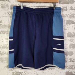 Nike Basketball Shorts Mens‎ Dri-FIT XL Navy Blue White Trim Athletic Vintage